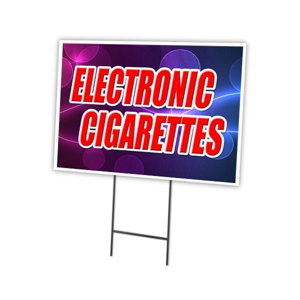 Signmission Electronic Cigarettes Yard & Stake outdoor plastic coroplast window, C-1824 Electronic Cigarettes C-1824 Electronic Cigarettes - main